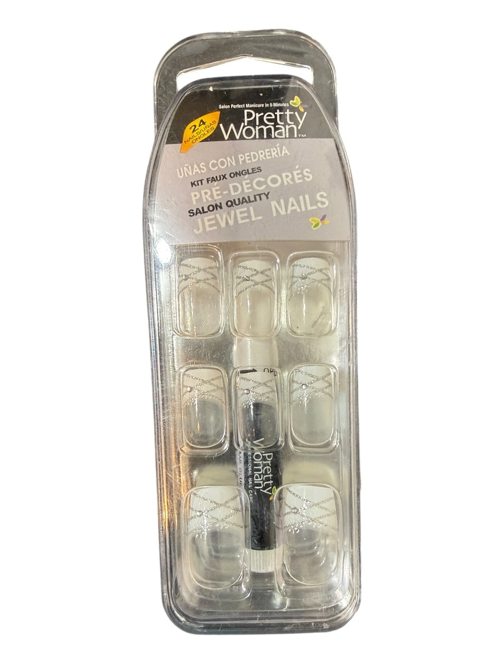 White Jewel Salon-Quality False Nail Kit